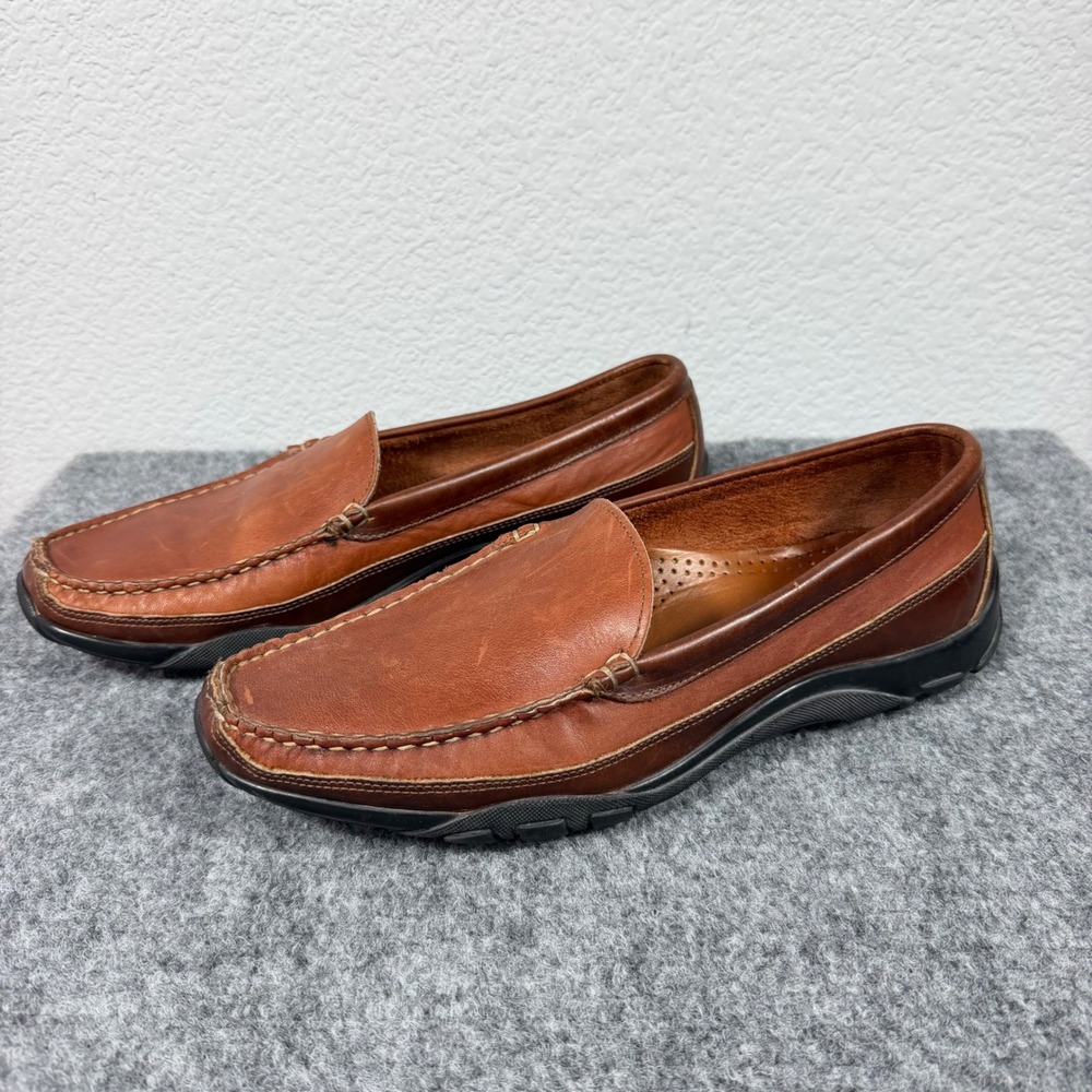 Allen Edmonds Boulder Loafers Mens 9.5 D Brown Leather Driving Shoes EUC